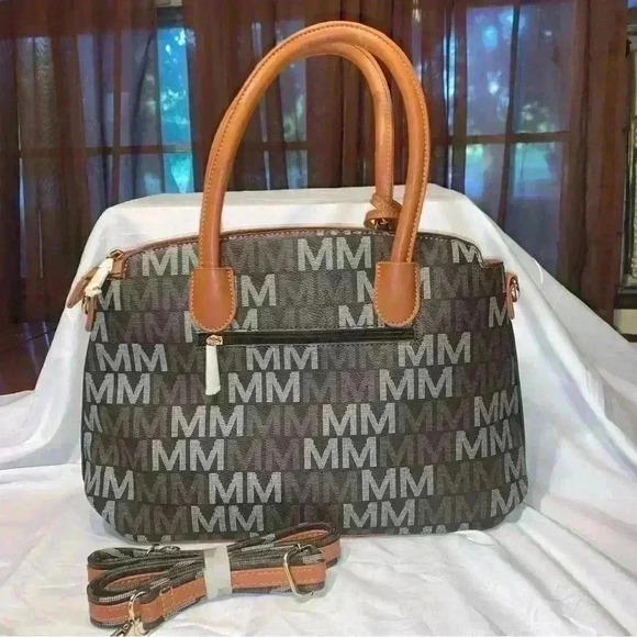 Mia K Farrow Tote Handbag Faux Leather Top Handle Shoulder Strap - Picture 3 of 13